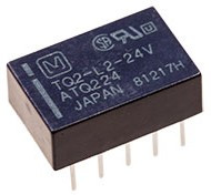 TQ2-L2-24V, Signal Relay 24VDC 1A DPDT(14x9x5)mm THT