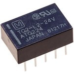 TQ2-L2-24V, Signal Relay 24VDC 1A DPDT(14x9x5)mm THT