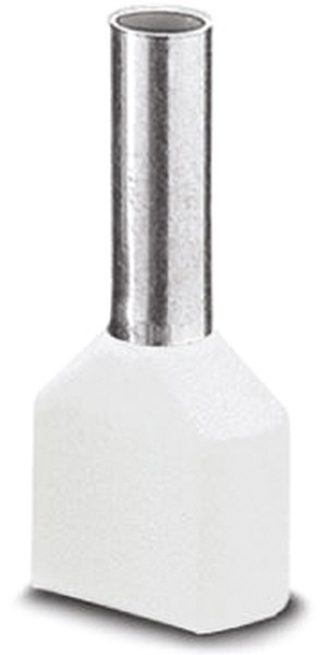 AI-TWIN 2X 0,5 - 8 WH, Наконечник на провод, Двойной Провод, 20 AWG, 0.5 мм², 8 мм, Белый, COMBICON AI-TWIN 2X 0,5 - 8 WH, Наконечник на провод, Двойной Провод, 20 AWG, 0.5 мм², 8 мм, Белый, COMBICON