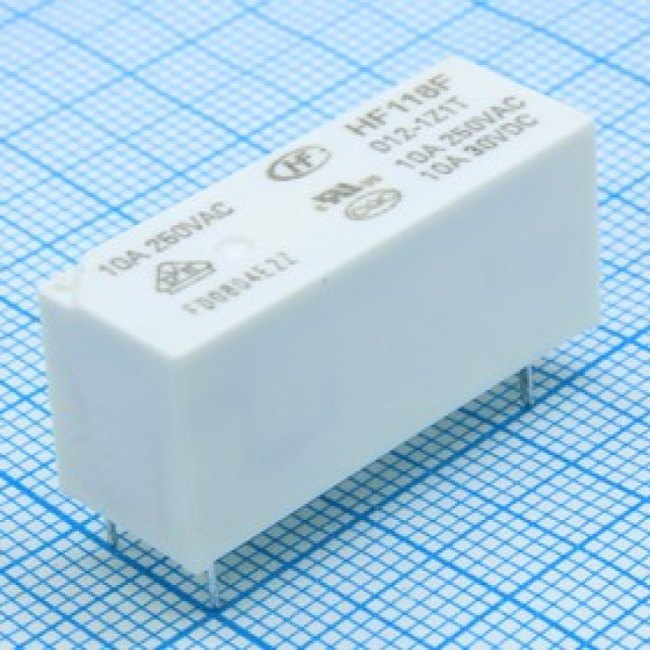 HF118F/012-1Z1T, (1пер.10А,12В мощн.реле), Реле силовое, 10 А, 12 В, степень защиты RTII