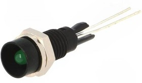 2662.8083, Индикат.лампа: LED, вогнутый, Отв: d6мм, на печатную плату, латунь