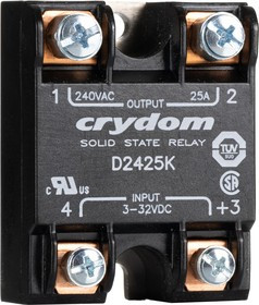 D2425K, Solid State Relays - Industrial Mount Panel Mount SSR 280VAC/25A 3-32VDC