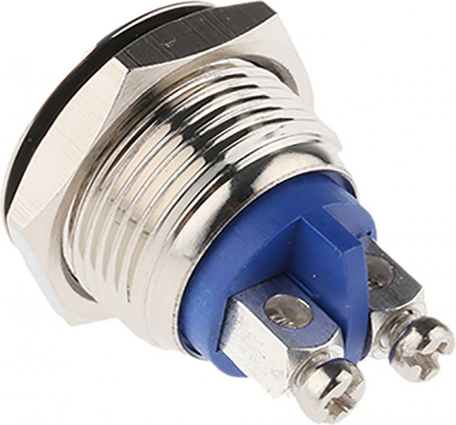 R16DFNSTAG, Push Button Switch, Momentary, Panel Mount, 16.2mm Cutout, SPST, 48 V dc, 250V ac, IP65 R16DFNSTAG, Push Button Switch, Momentary, Panel Mount, 16.2mm Cutout, SPST, 48 V dc, 250V ac, IP65