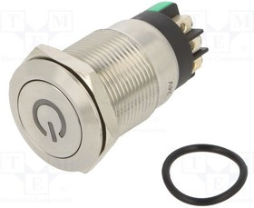 LAS1GQF-11DTLG24VS, Переключатель: антивандальный; Пол: 2; SPDT; 3A/220ВAC; 5A/24ВDC