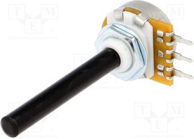 PC20BU-10K-LIN, Потенциометр аксиальный, однооборотный, 10кОм, 0,4Вт, ±20%, 6мм, THT