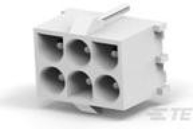194002-1, 2x3P 2 6.35mm Female pin 6.35mm 3 Straight Plugin,P=6.35mm Wire To Board / Wire To Wire Connector
