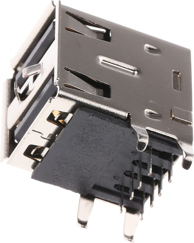 2410 09, USB разъем 2.0 TYP A, 4 X 2 POS