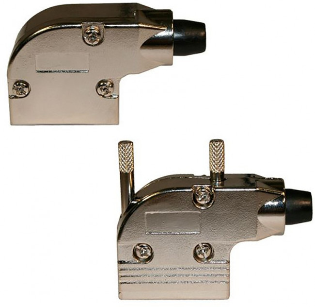 981-009-030R121, 981 Series Zinc Right Angle D Sub Backshell, 9 Way