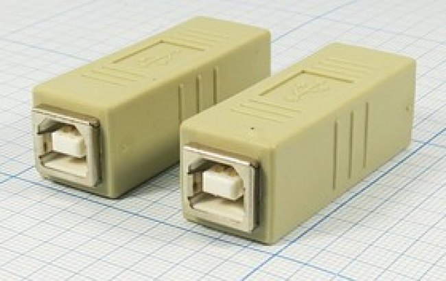 Разъем USB B розетка -Разъем USB B розетка, компьютер