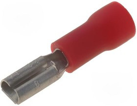 ST-001/R, Наконечник плоский, 2,8мм, 0,8мм, "мама", 0,5-1мм2, обжим, красный ST-001/R, Наконечник плоский, 2,8мм, 0,8мм, "мама", 0,5-1мм2, обжим, красный