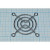 Решетка для вентилятора пластиковая с фильтром 50x50x8мм, FGF-50, №ВН033P вент 50x50x 8\\\\\\FGF-50\