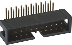 ZL231-20KG, Гнездо IDC "папа" PIN 20 угловой 90° THT 2,54мм