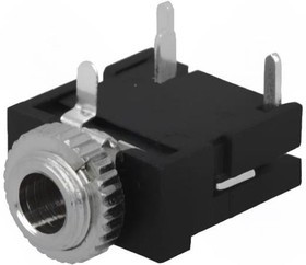 4832.2320, Гнездо, Jack 3,5мм х 18,6мм, "мама", stereo, с выключателем, ТНТ