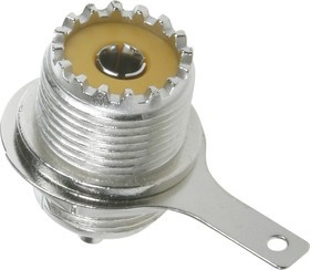 HYR-0609 (GU-609) (UHF-7512K), Разъем UHF, гнездо, панель, под гайку (Bulkhead)