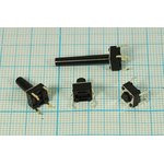 Переключатель тактовый 6,0x 6,0x18, h14,4, NO, черный, 4PF