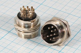 Штекер микрофонный MIC20\ 9P\пан\М19\XS20JK9P- M[MS-DF-20-9]; №14544 штек мик MIC20\ 9P\пан\М19\\XS20JK9P- M[MS-DF-20-9]