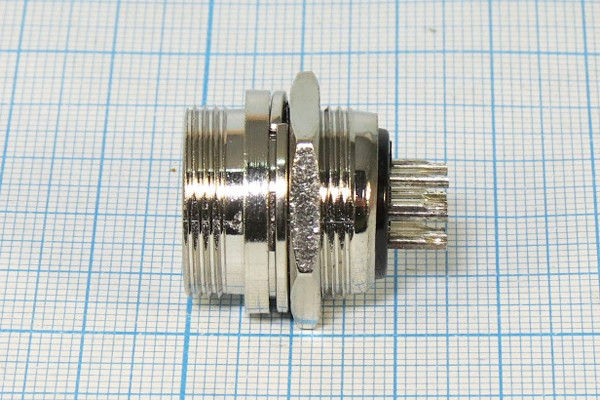 Штекер микрофонный MIC20\ 9P\пан\М19\XS20JK9P- M[MS-DF-20-9]; №14544 штек мик MIC20\ 9P\пан\М19\\XS20JK9P- M[MS-DF-20-9]