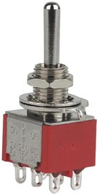 1-1825139-0, Рычажный переключатель, Вкл.-Выкл.-Вкл., DPDT, Без Подсветки, Gemini A, Панель, 5 А
