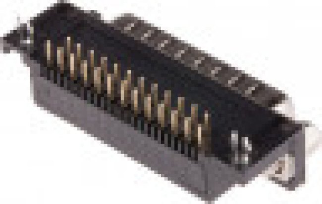 25 Way Right Angle Through Hole D-sub Connector Plug, 2.77mm Pitch, with 4-40 UNC Screwlocks