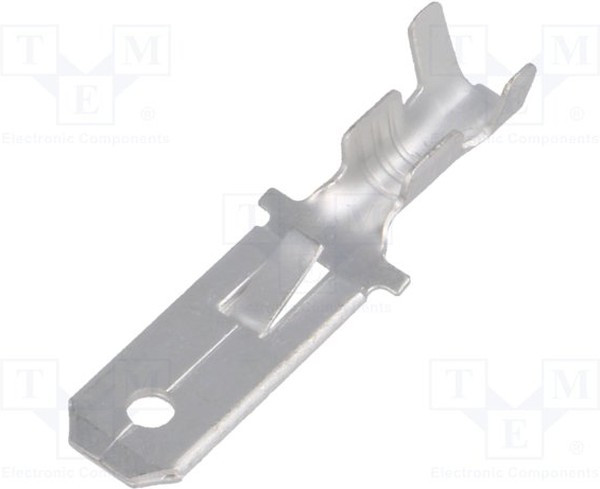 ST-035/Z1, Наконечник: плоская, 6,3мм, 0,8мм, "папа", 0,5-2мм2, обжим, луженые