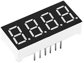 FYS-8016BUHR-21, 7-сегментный дисплей 20,4мм красный ОА