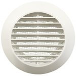 Э140/100Р решетка разъемная круглая с москитной сеткой накл. жалюзи 140, с выходом D100 Э140/100Р решетка разъемная круглая с москитной сеткой накл. жалюзи 140, с выходом D100