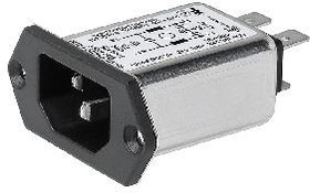 3-101-143, Filtered IEC Power Entry Module, IEC вход C14/C18, IEC C14, General Purpose, 20 А, 250 В AC
