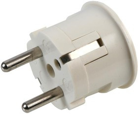 2029/WS, Разъем ввода питания, Schuko, 16 А, Белый, Корпус из Нейлона (Полиамида), 250 В