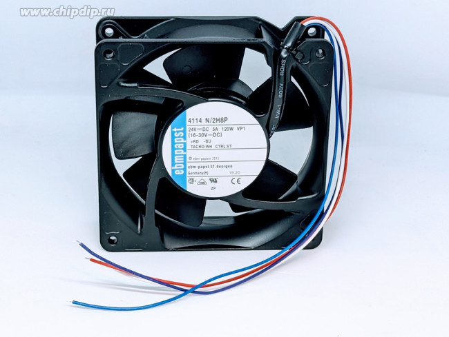 Вентилятор Ebmpapst 4114N/2H8P 24V 5A 120x38 4pin