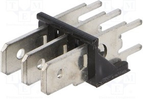 KEYS7813, Наконечник: плоский, 6,3мм, 0,8мм, THT, латунь, луженые, 500В, 15А