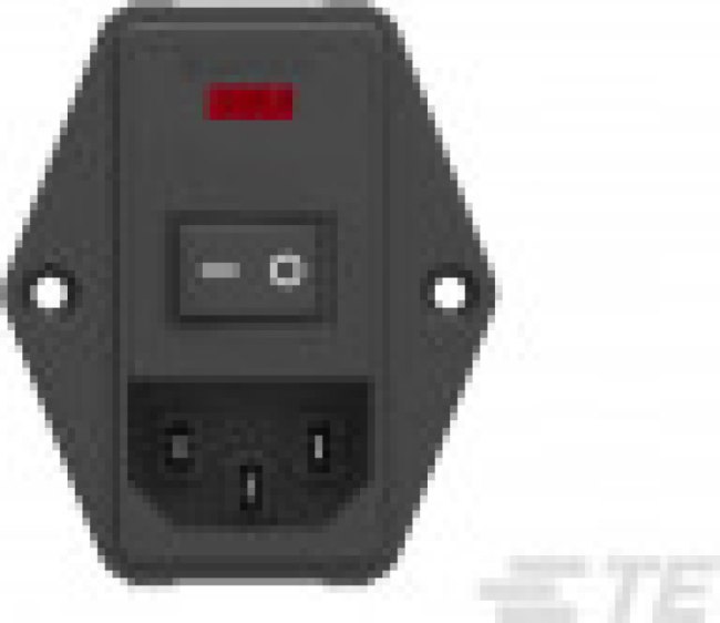 PE0SXDSXB, 10A, 115 V ac, 230 V ac Flange Mount IEC Inlet Filter PE0SXDSXB, Faston