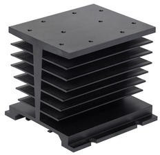 Радиатор RH08, черный, алюминий, 0.8 С/W, монтаж на рейку DIN35/панель, 106x110x96mm, для RSR52, RSR