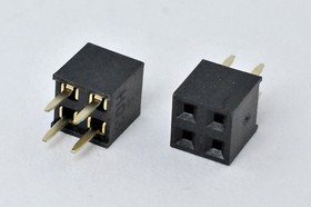 Разъем PBD2-2x 2 розетка, шаг P2.0, контакты 4P, монтаж на плату