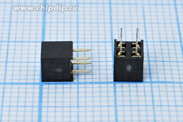 Разъем PBD2-2x 2 розетка, шаг P2.0, контакты 4P, монтаж на плату