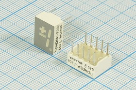 Светодиодный дисплей красный, 7 сегментов, 1 разряд, высота 10 мм, 1200 мкд, HDSP-F208; №5515 R СД д