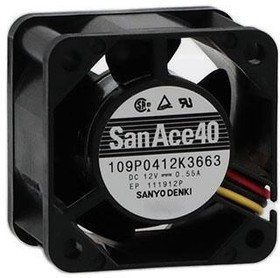 Вентилятор Sanyo Denki 109P0412K3663 40X28MM 12 VDC 0.55A 3pin