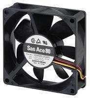9S0824M4011, DC Fans DC Axial Fan, 80x80x25mm, 24VDC, Silent Series, Ribless, Tachometer, PWM