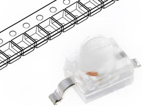 KM2520SGC03, LED; SMD; Gull wing; green; 40?100mcd; 2.5x2x2.8mm; 20°; 2.2?2.5V