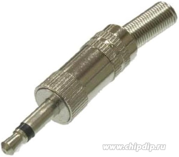 NP-114 (7-0017) (K304G), Аудио штекер моно металл 3.5 мм