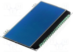 EA DOGM204B-A, Дисплей: LCD, алфавитно-цифровой, STN Negative, 20x4, голубой