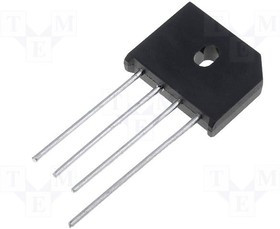 KBU12A-DIO, Диодный мост: однофазный, Urmax: 50В, If: 12А, Ifsm: 270А, V: плоские KBU12A-DIO, Диодный мост: однофазный, Urmax: 50В, If: 12А, Ifsm: 270А, V: плоские