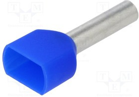 BM00559, Наконечник: втулка, изолированный,двойной, медь, 2,5мм2, 13мм