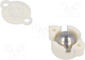 DF-FIT0159, Опорный шарик, белый, Мат.крепления пластик, на корпус, 9,5мм