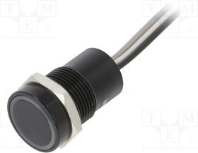 MC16MOBGR, Pushbutton Switches 16mm Norm Op Al Blk Anodised Grn/Red LED