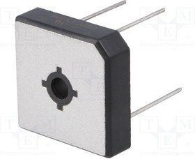 GBPC1504W, Диодный мост: однофазный, Urmax: 400В, If: 15А, Ifsm: 300А, MBR-25W