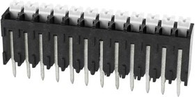 TBLH10V-350-12BK, Fixed Terminal Blocks Terminal block, screwless, High Temp, 3.5, Vertical, 12, Black w Gray Button