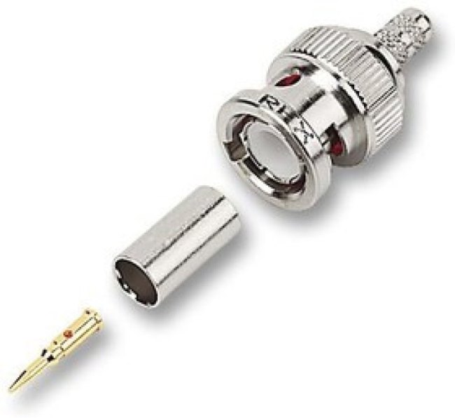 B1121A1-ND3G-1-50, Разъем РЧ / Коаксиальный, BNC Коаксиальный, Прямой Штекер, Обжимной, 50 Ом
