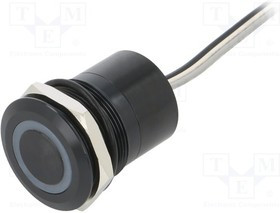 MC25MOBRG, Pushbutton Switches 25mm Norm Op Al Blk Anodised Red/Grn LED