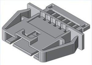 70107-5040, SL Male Connector Housing, 2.54mm Pitch, 6 Way, 1 Row