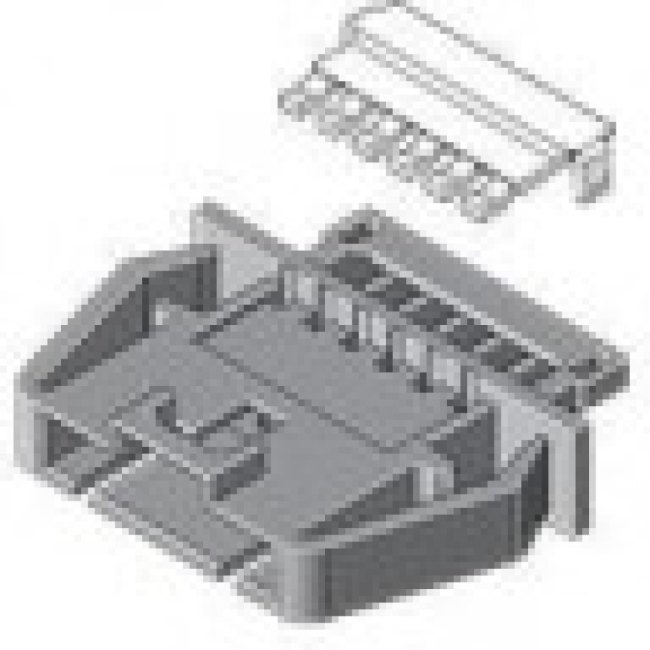70107-5040, SL Male Connector Housing, 2.54mm Pitch, 6 Way, 1 Row 70107-5040, SL Male Connector Housing, 2.54mm Pitch, 6 Way, 1 Row